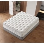 Pat Boxspring MATHILDA cu ladă de depozitare, structura metalica, material și saltea premium cu topper integrat, LED-uri incorporate in capatai - imagine 5