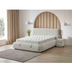 Pat Boxspring SENSO cu ladǎ de depozitare, structurǎ metalicǎ, material si saltea premium cu topper integrat - imagine 5