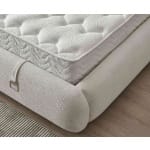 Pat Boxspring SENSO cu ladǎ de depozitare, structurǎ metalicǎ, material si saltea premium cu topper integrat - imagine 6