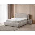 Pat Boxspring NOVA cu ladă de depozitare, structura metalica, material și saltea premium, design modern - imagine 2