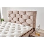 Pat Boxspring ARTE cu ladă de depozitare, structura metalica, material și saltea premium cu topper integrat - imagine 3